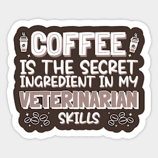 Coffee lover Veterinarian Sticker
